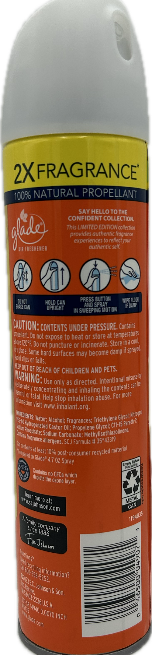 GLADE AEROSOL SPRAY MIGHTY MANGO 8.3oz US