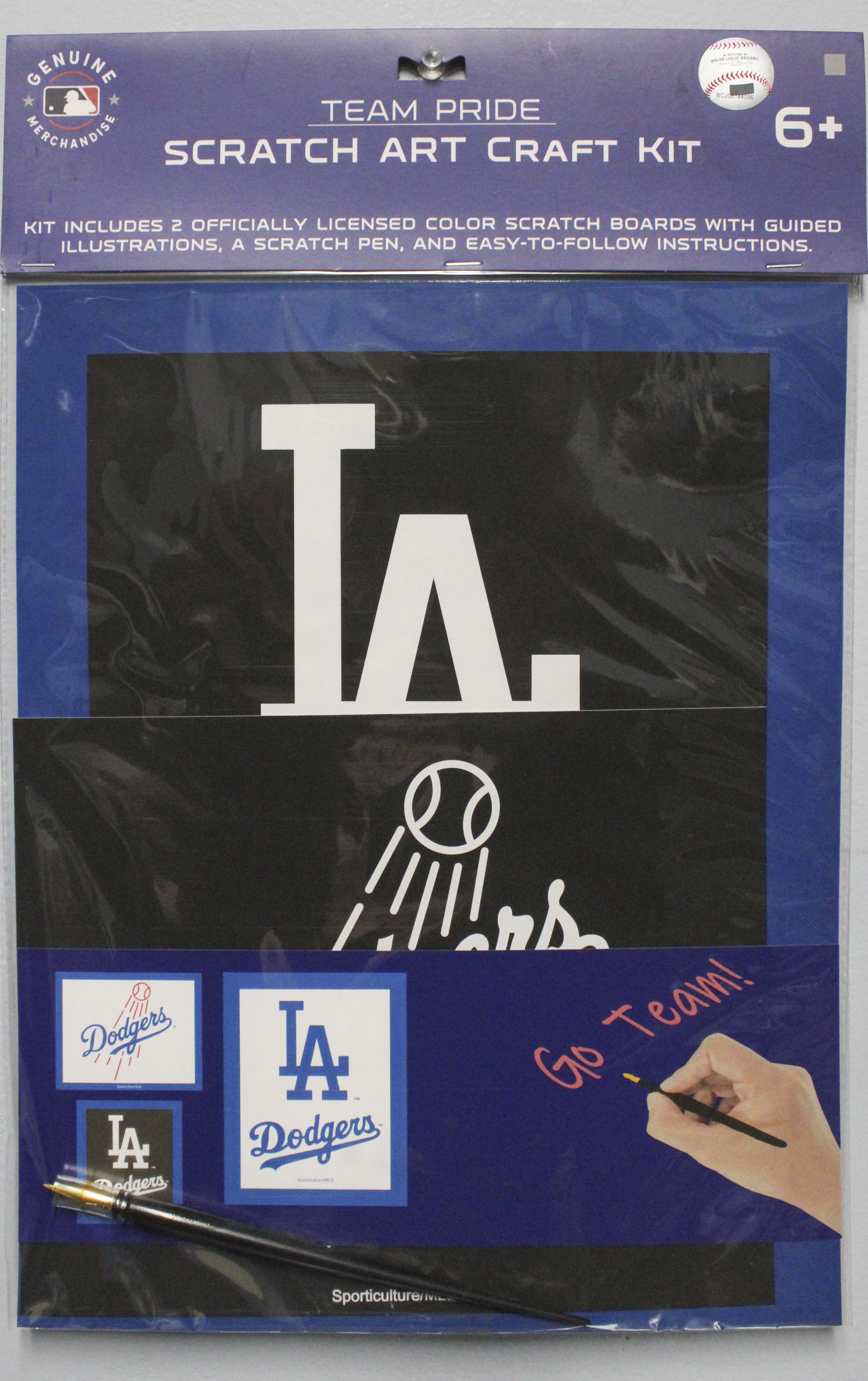 MLB LOS ANGELES DODGERS SCRATCH ART CRAFT KIT
