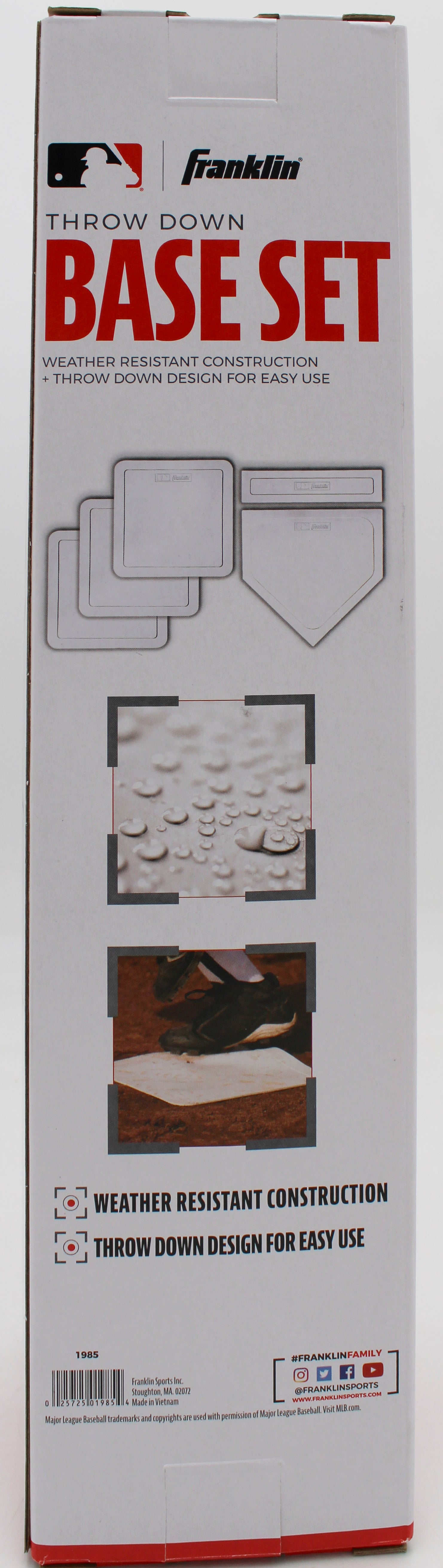 FRANKLIN MLB 5PC THROW-DOWN RUBBER BASE SET