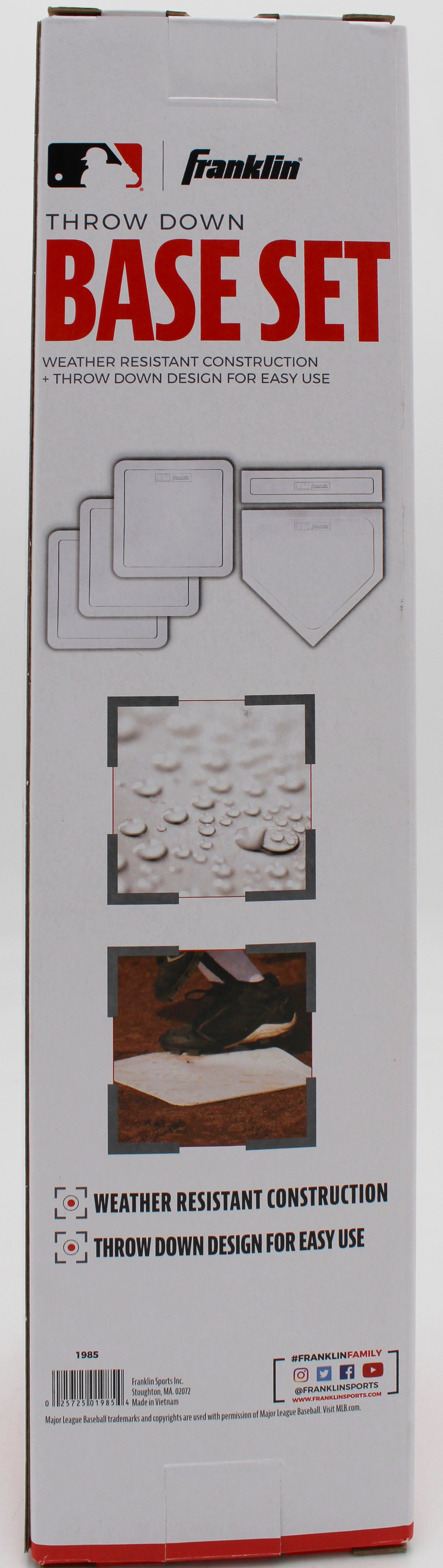 FRANKLIN MLB 5PC THROW-DOWN RUBBER BASE SET