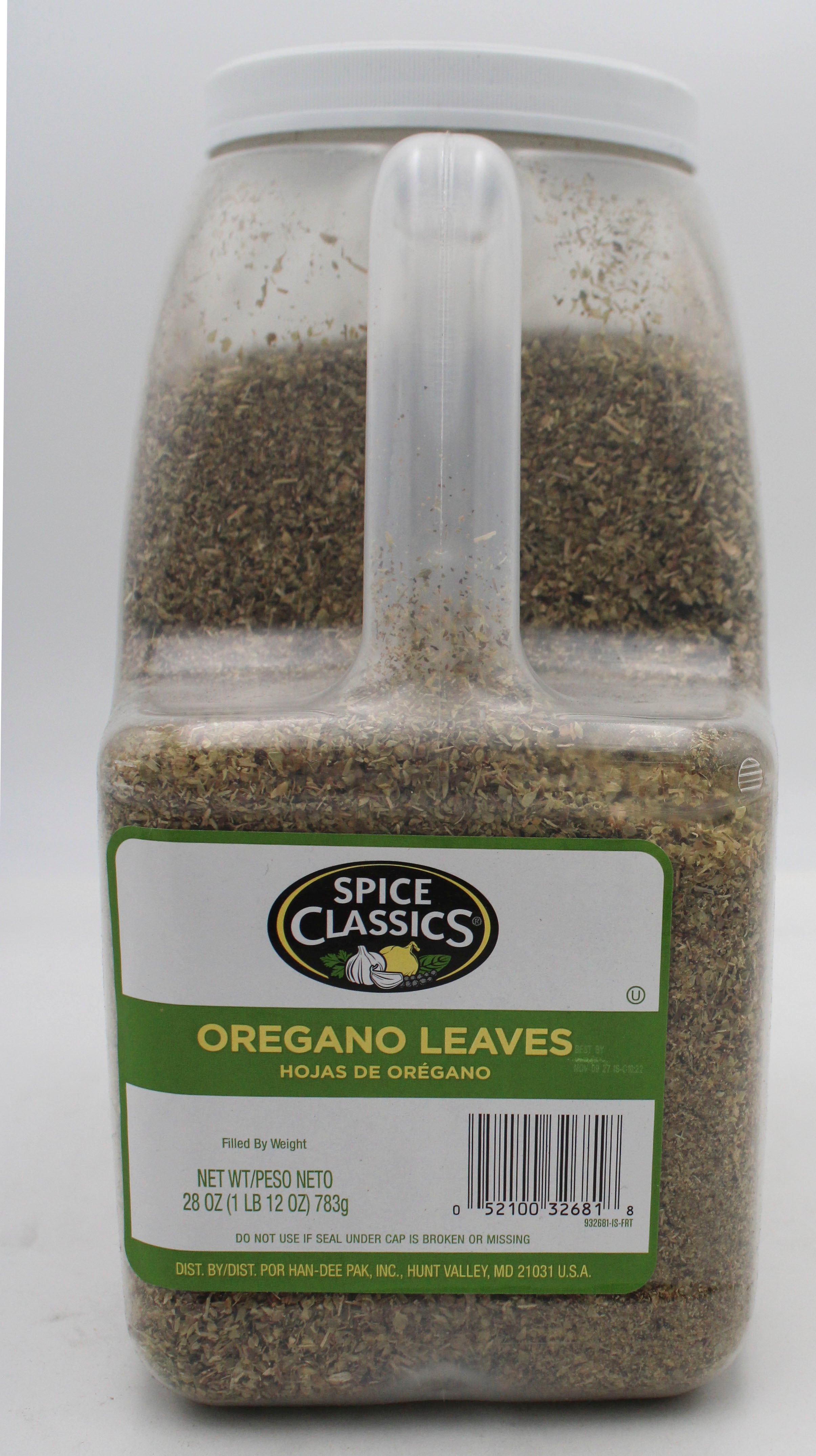 SPICE CLASSICS OREGANO LEAVES 28 Oz BB 11/9/27