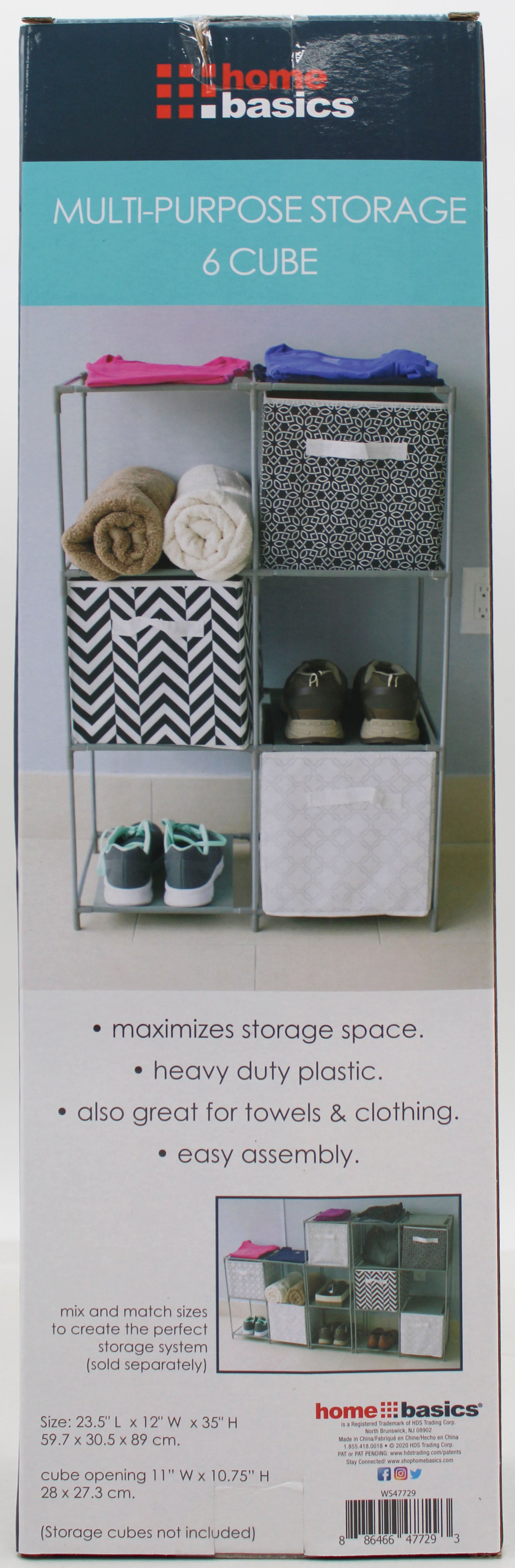 Multipurpose 6-Cube Storage System Grey – Wholesale Pack