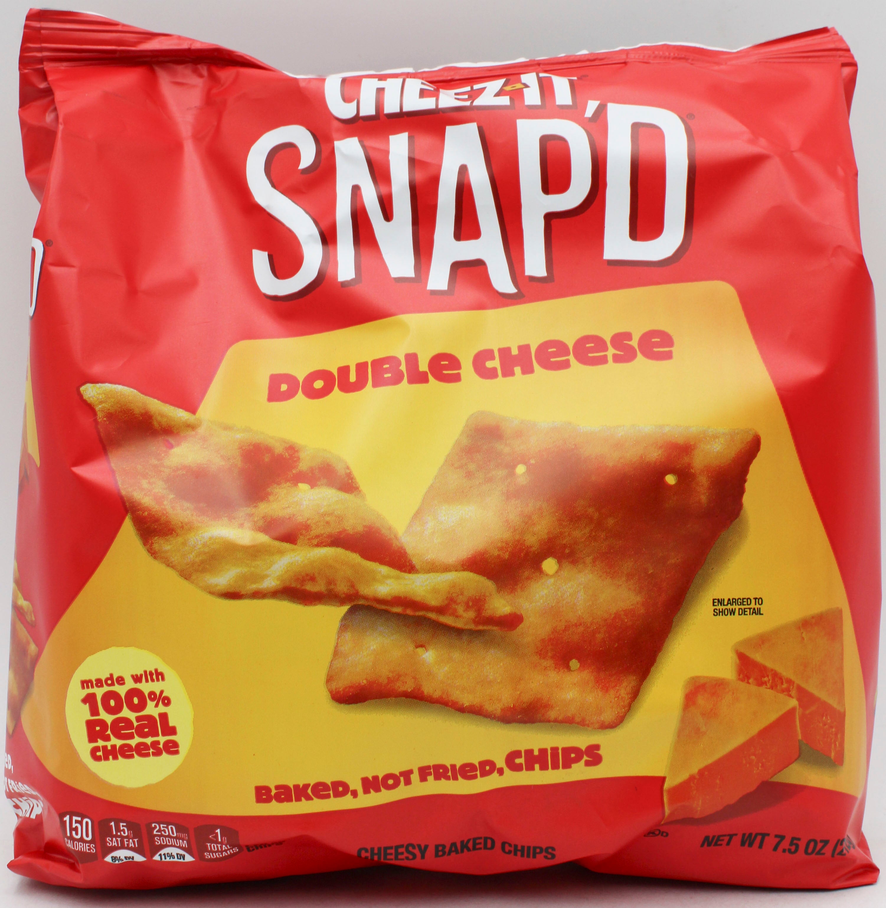CHEEZ-IT SNAP'D DOUBLE CHEESE CRACKER 7.5 Oz NI BB 11/30/26