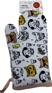 CAT & WINE OVEN MITT