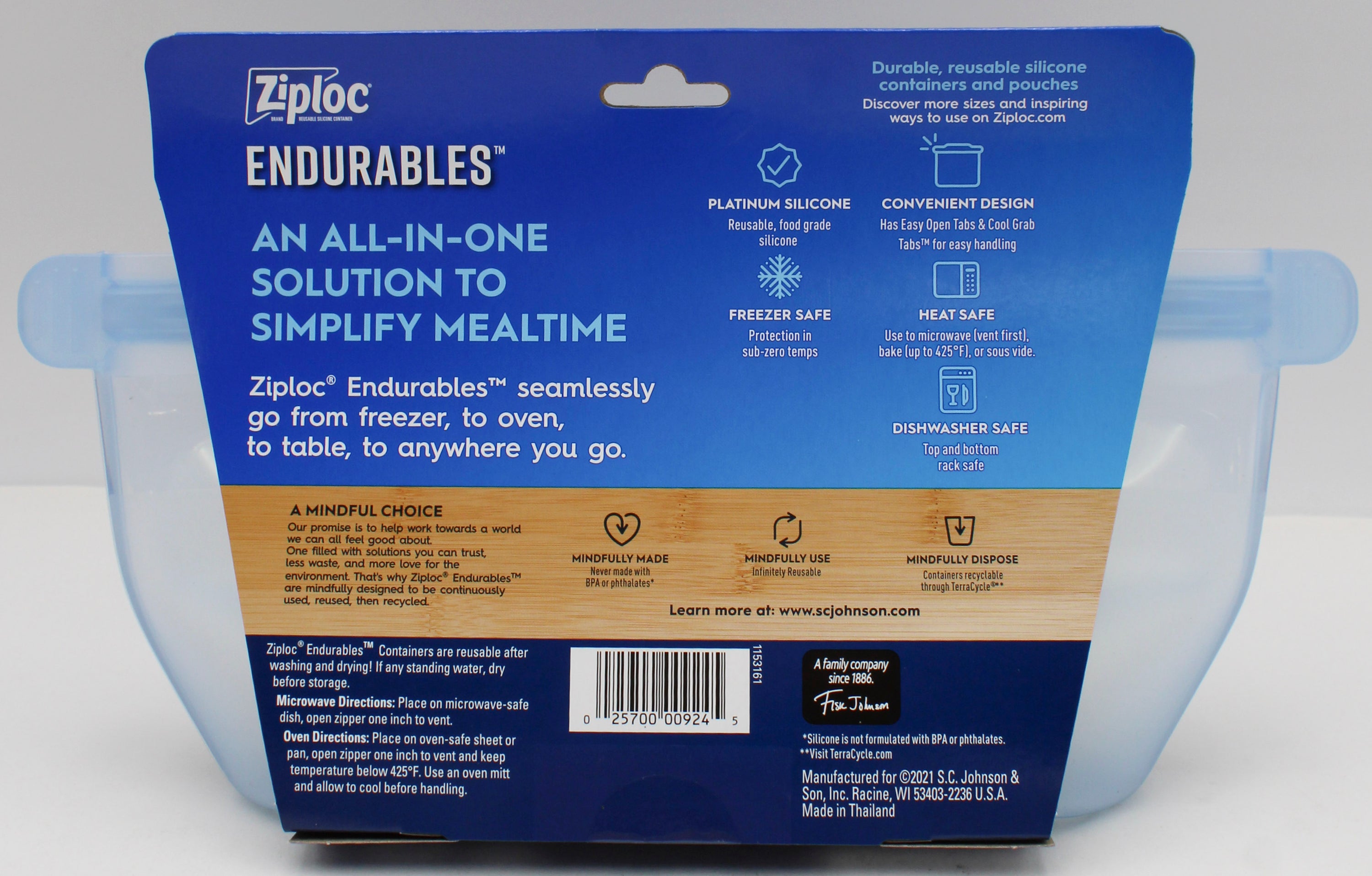 ZIPLOC ENDURABLES MEDIUM CONTAINER 4CUPS/32oz US