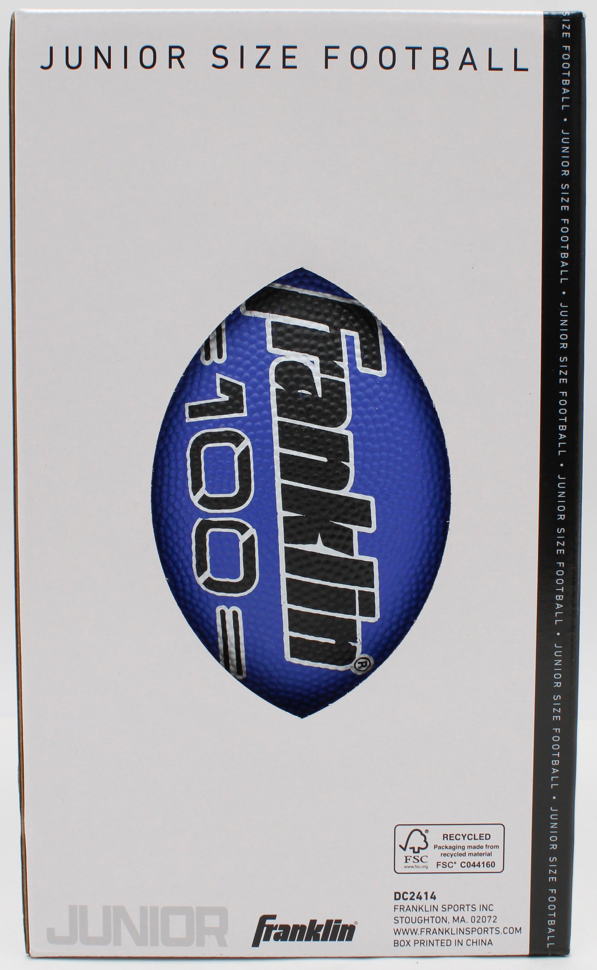 FRANKLIN 100 JUNIOR RUBBER FOOTBALL BLUE/WHITE