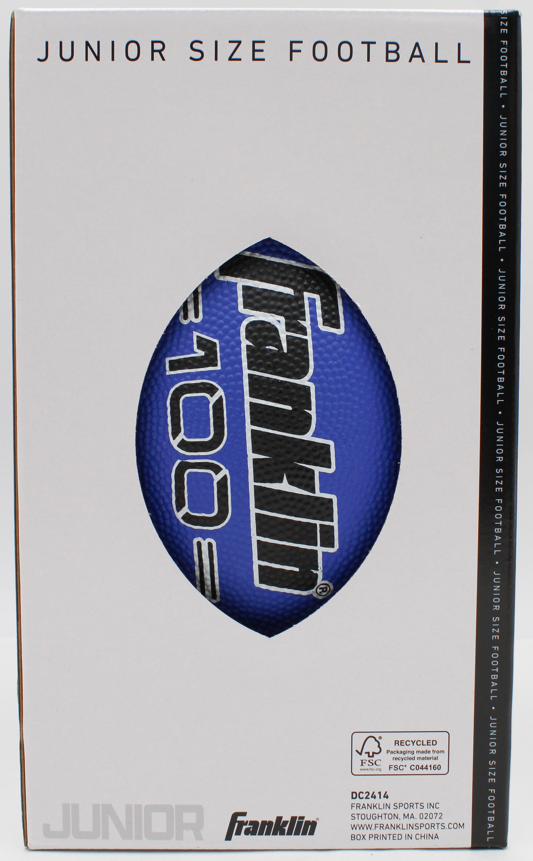 FRANKLIN 100 JUNIOR RUBBER FOOTBALL BLUE/WHITE