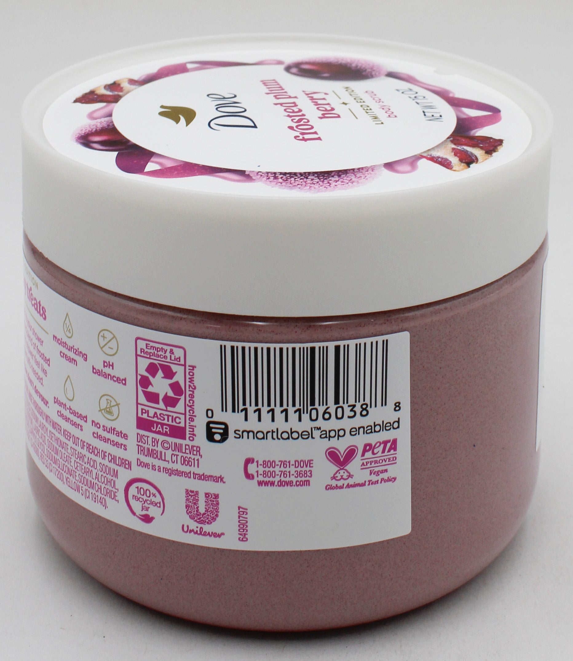 DOVE BODY SCRUB FROSTED PLUM BERRY 15oz
