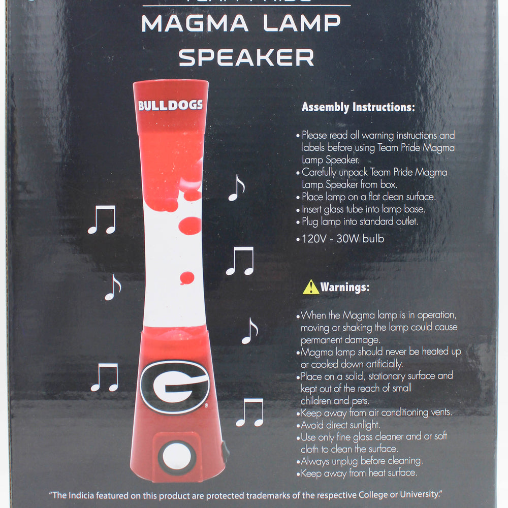 NCAA GEORGIA BULLDOGS LAVA LAMP SPEAKER 16.5"