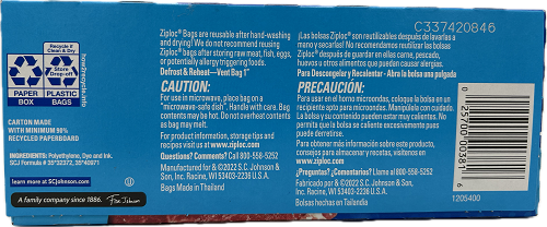 Ziploc 38ct FREEZER QUART