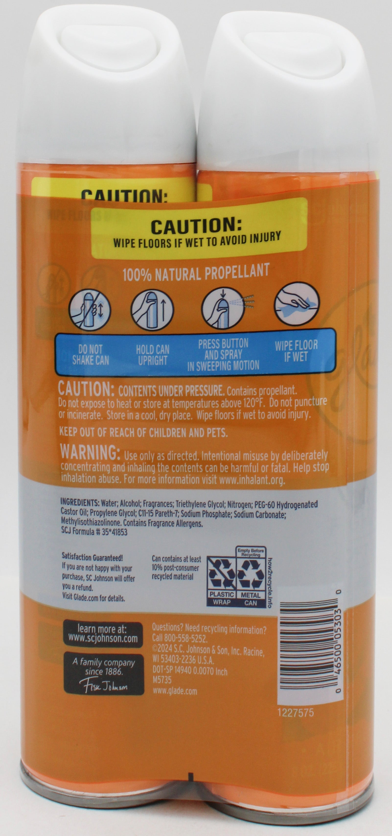 GLADE AEROSOL SPRAY HAWAIIAN BREEZE 2ct 8oz US