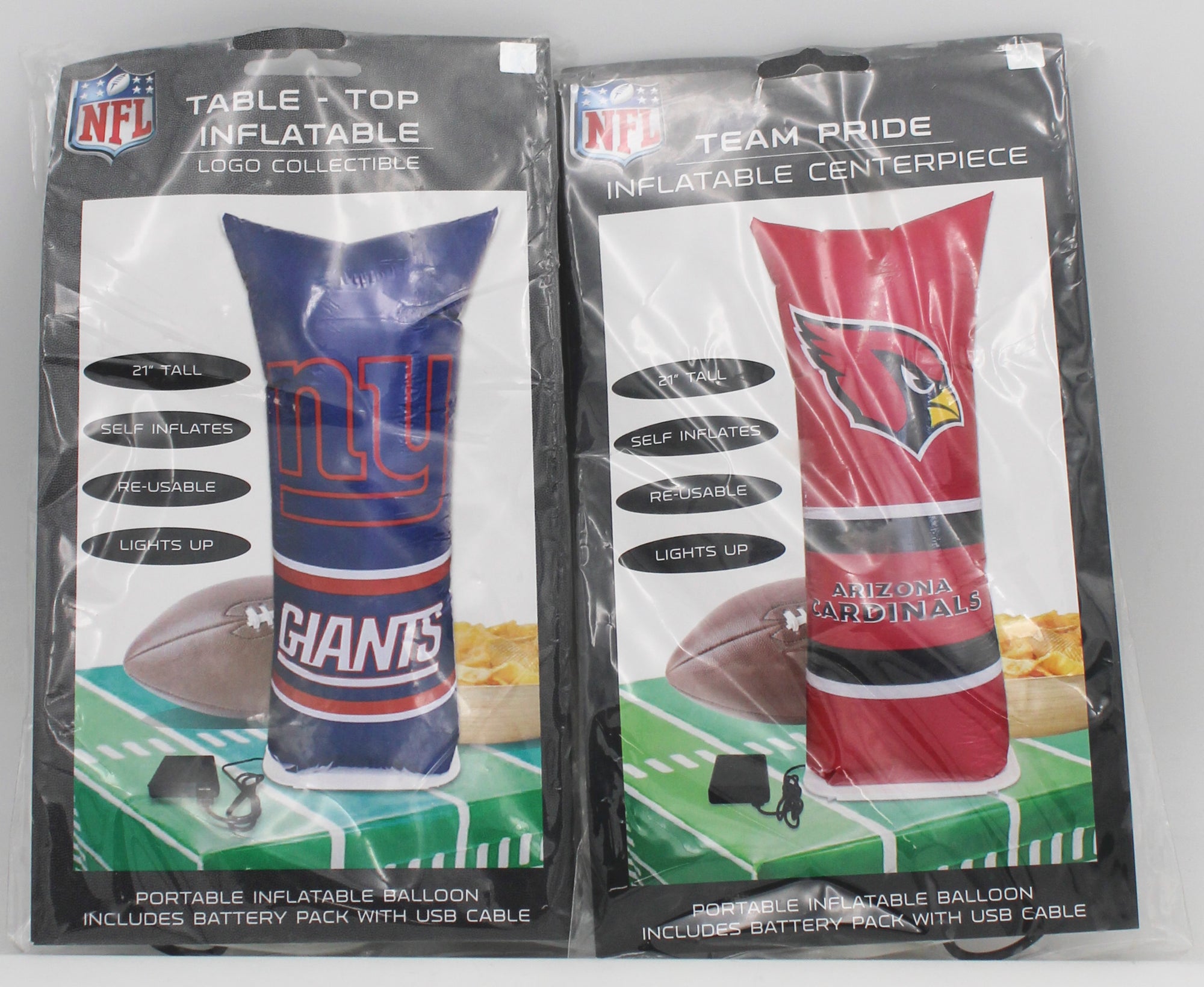 OFFICIALLY LICENCED CARDINALS & GIANTS ASST. TABLETOP INFLATABLE CENTERPIECE