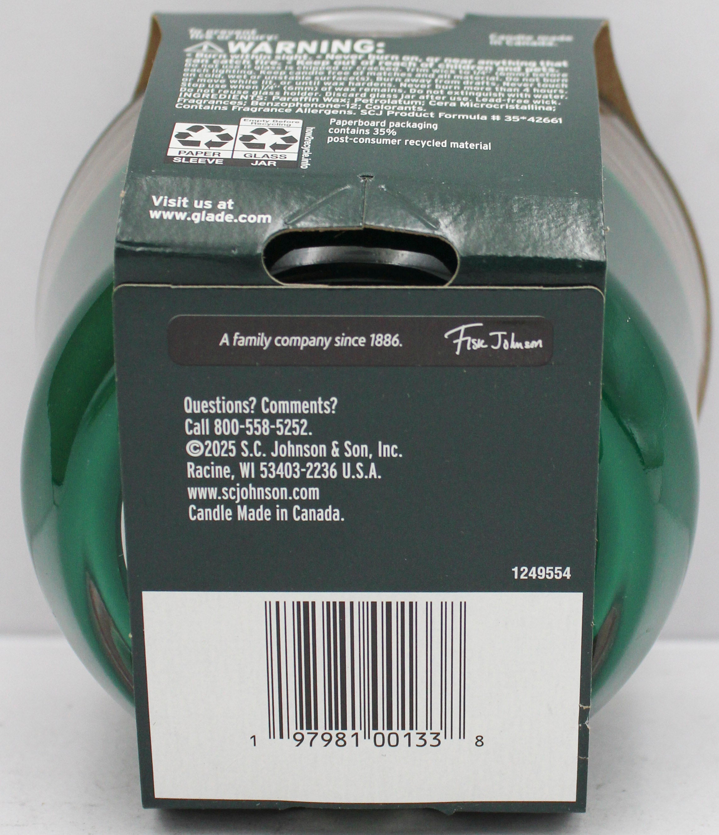 GLADE 3-WICK CANDLE BALSAM & SPRUCE 6.8oz US