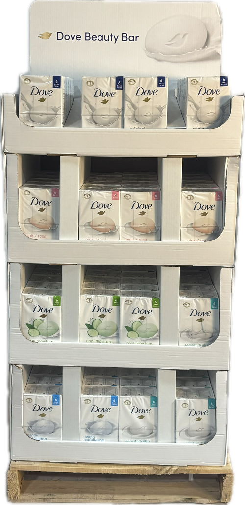 DOVE BAR SOAP 6CT ASSORTED 22.5oz PALLET