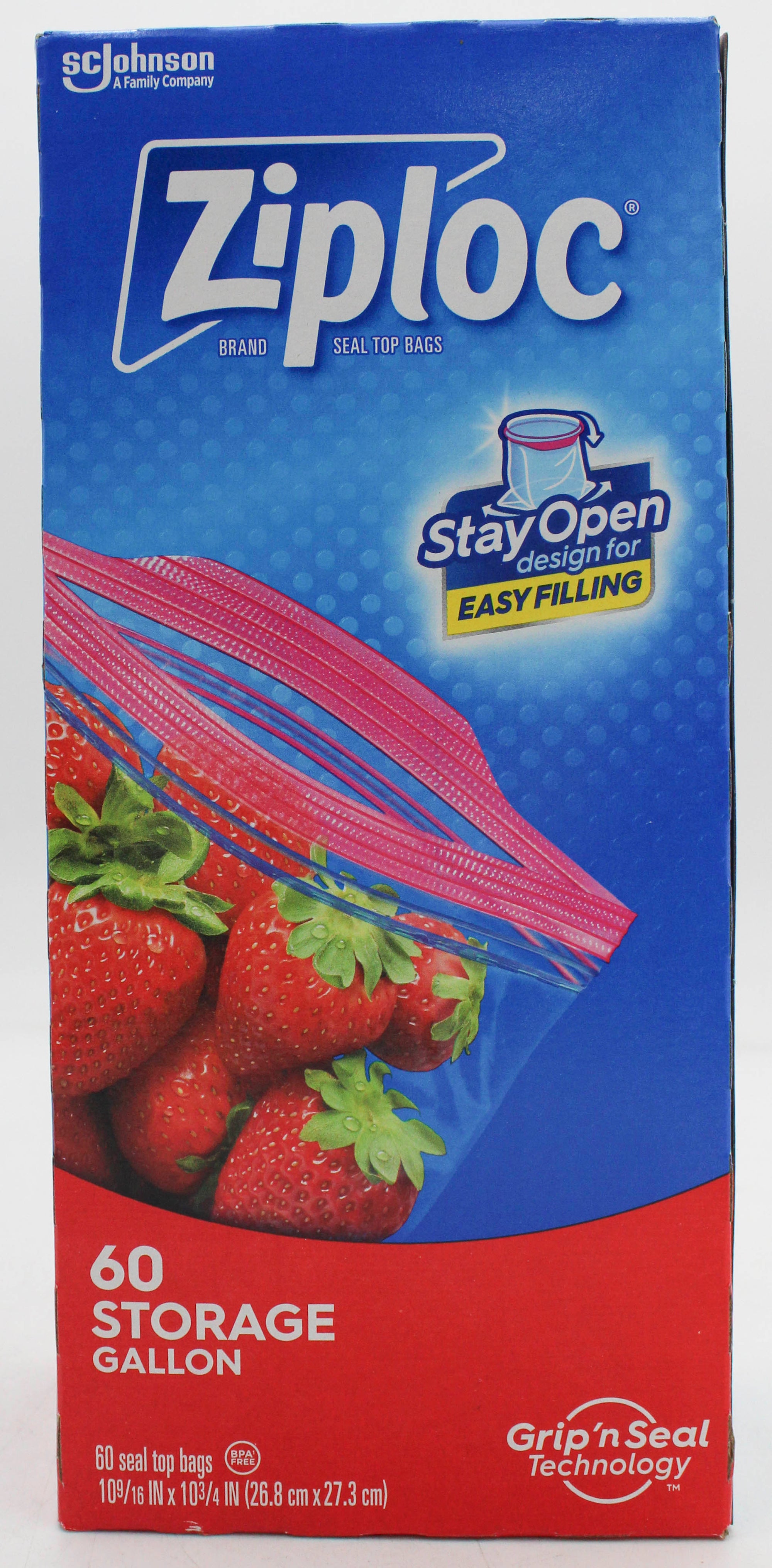 SP ZIPLOC BAGS 60CT STORAGE GALLON