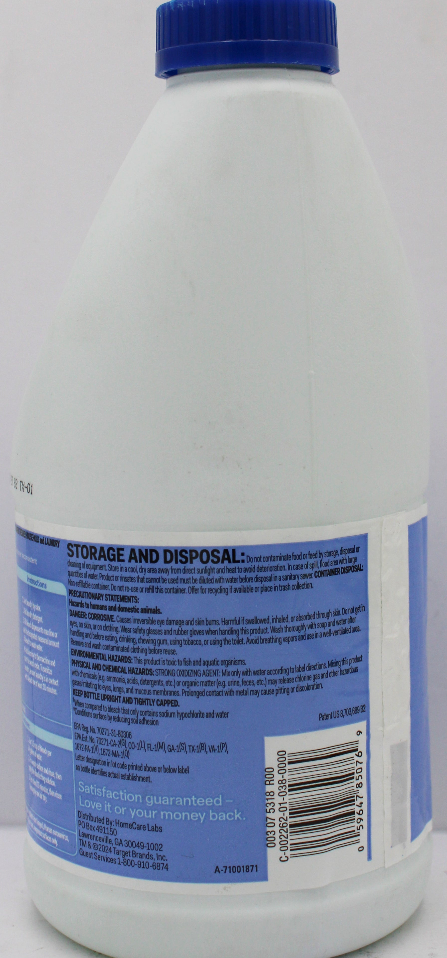 43oz UP & UP CONCENTRATED BLEACH NI