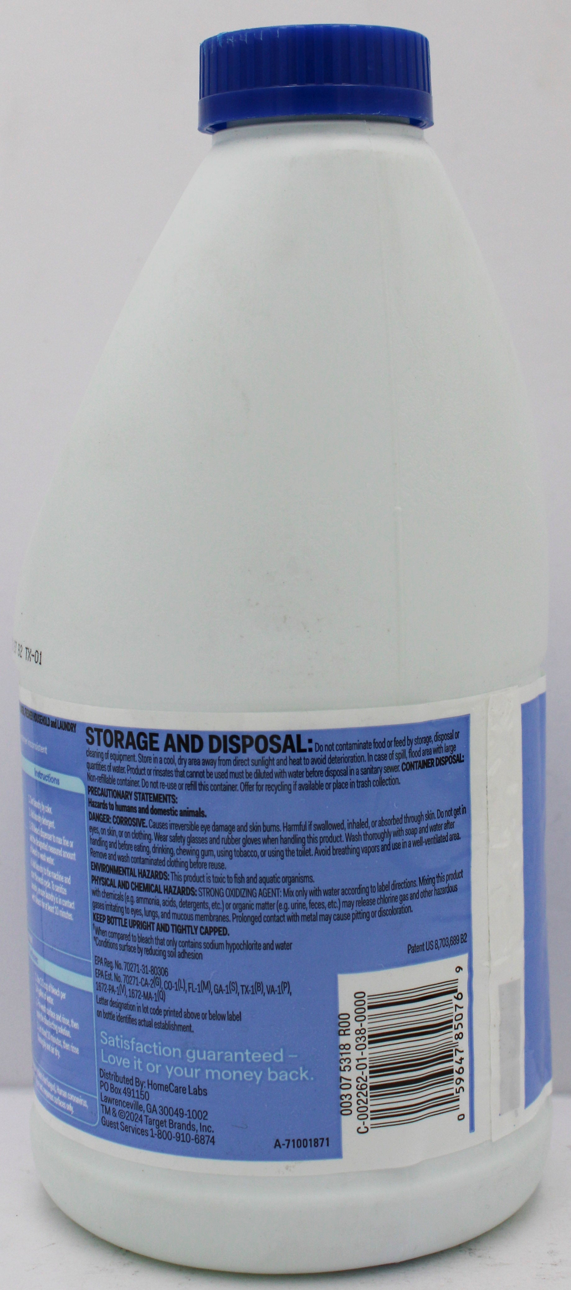 43oz UP & UP CONCENTRATED BLEACH NI