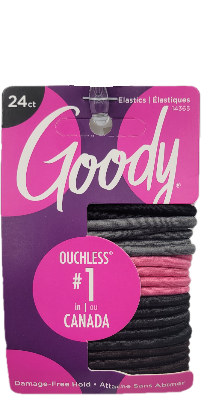 GOODY ELASTICS OUCHLESS 24CT ASSORTED COLORS NI
