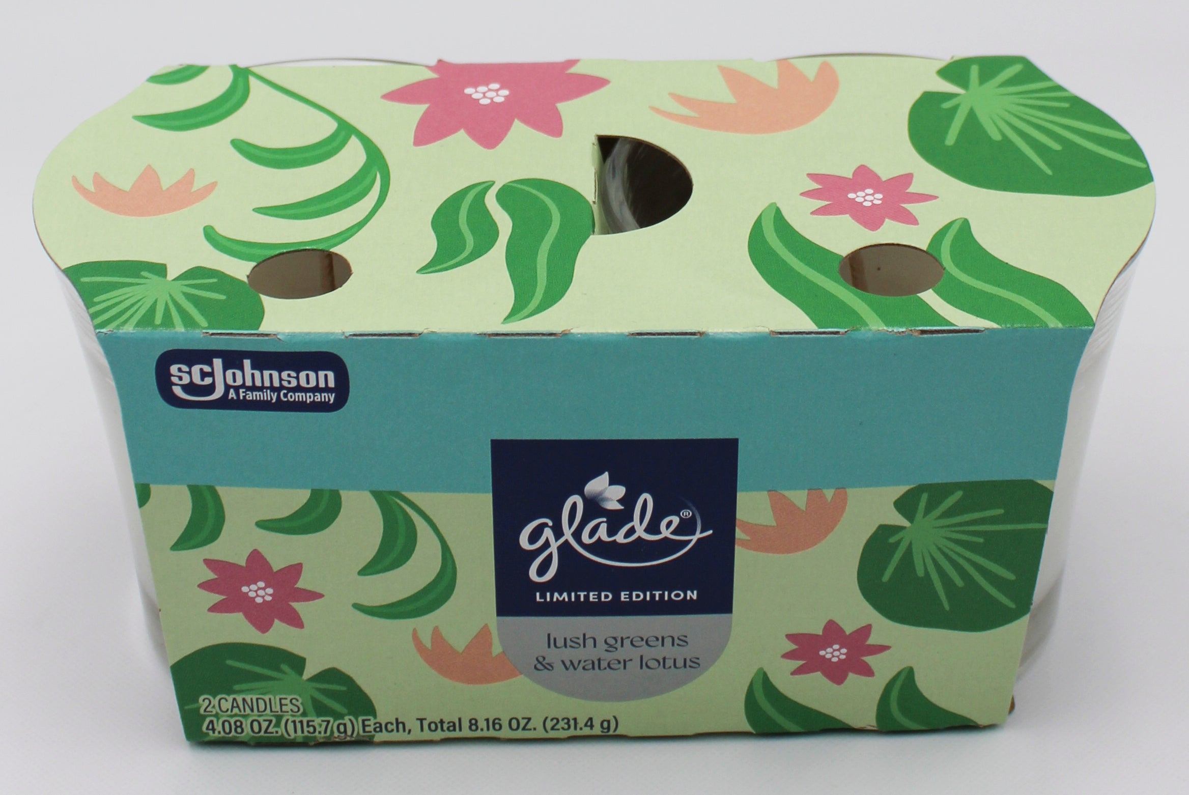 GLADE CANDLE LUSH GREENS & WATER LOTUS 2ct 4.08oz US