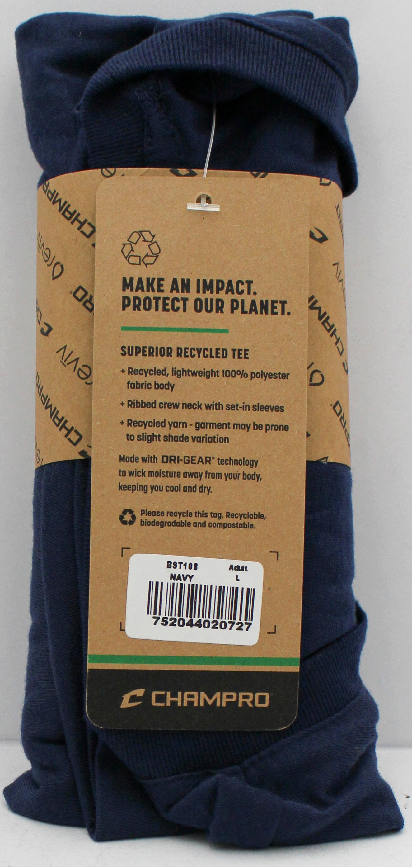 T-SHIRT - ADULT - NAVY- L