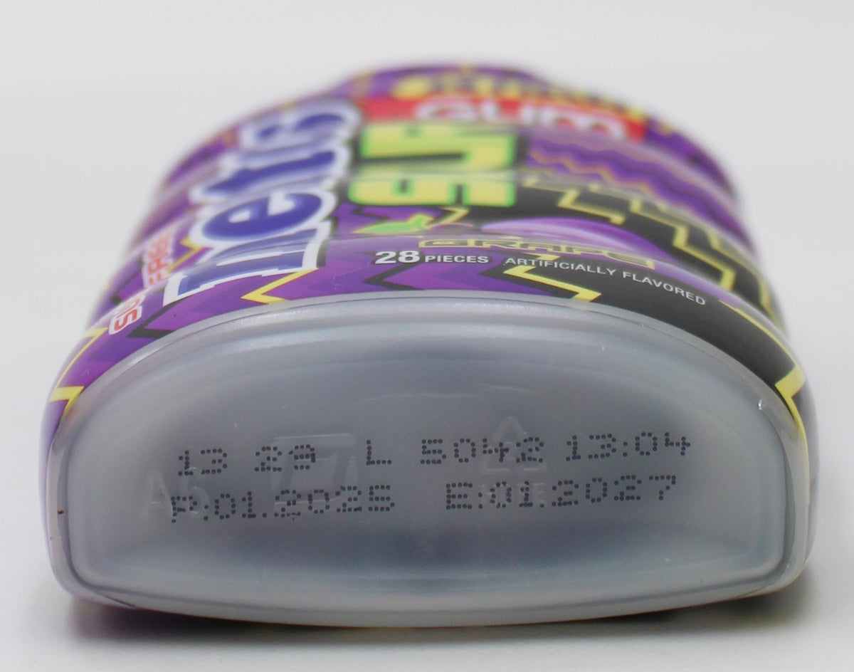 MENTOS SUGAR-FREE CHEWING GUM, SOUR GRAPE, 28-PIECE PACK BB 1/21/27 NI