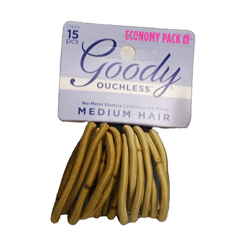 GOODY HAIR TIES 15CT-LIGHT BROWN NI