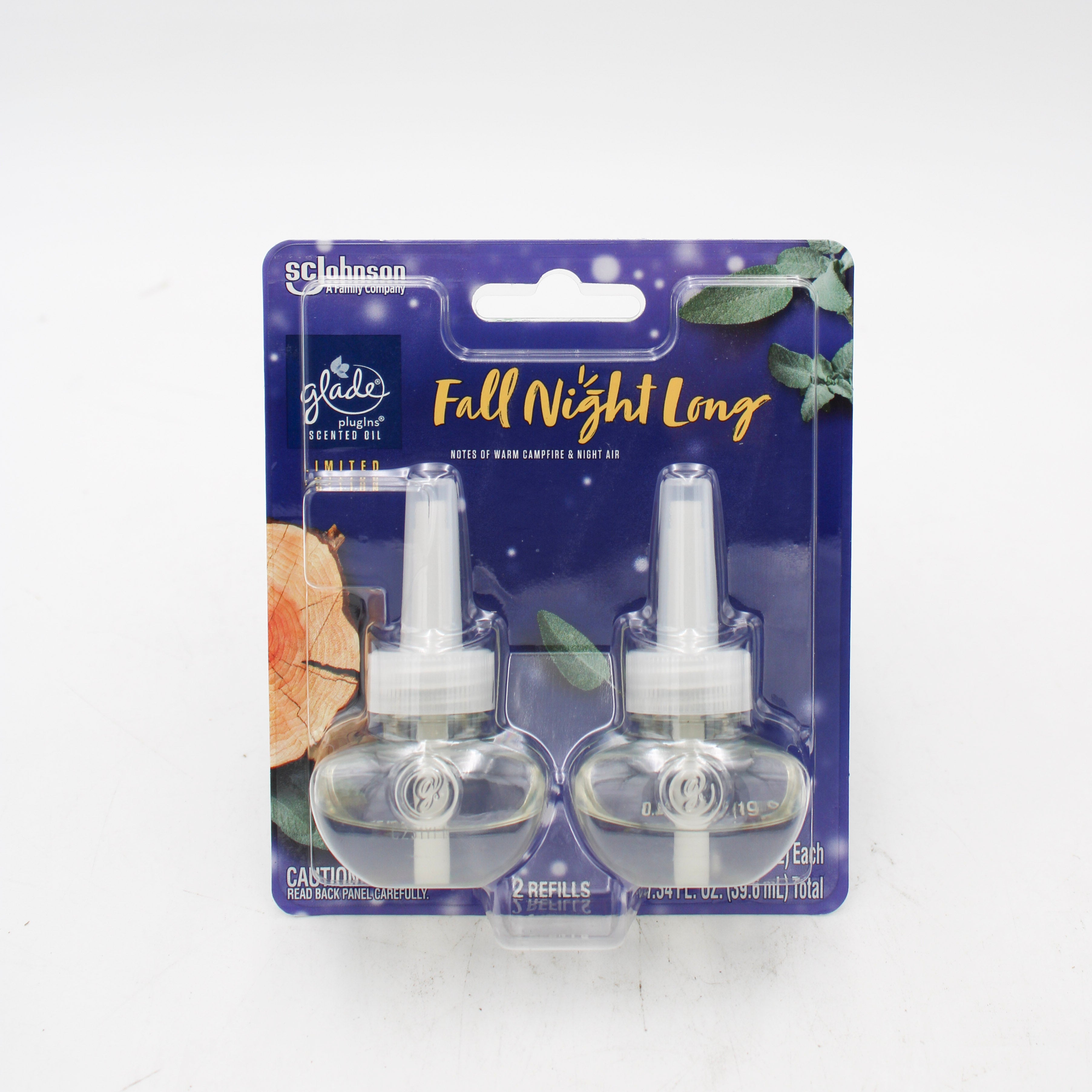 Glade Plug-In Scented Oil Fall Night Long 2ct 2 x 0.67fl oz