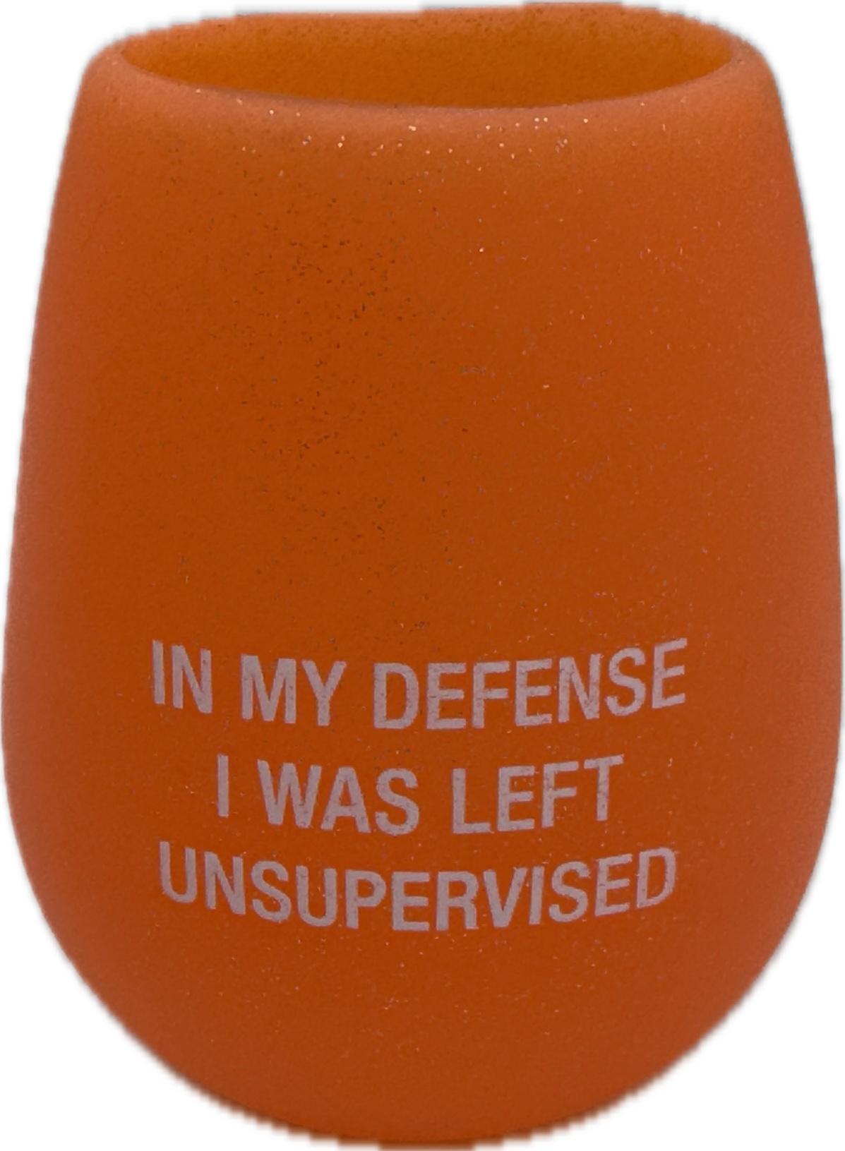 IN MY DEFENSE GLITTER SILICONE WINE CUP 12.5oz