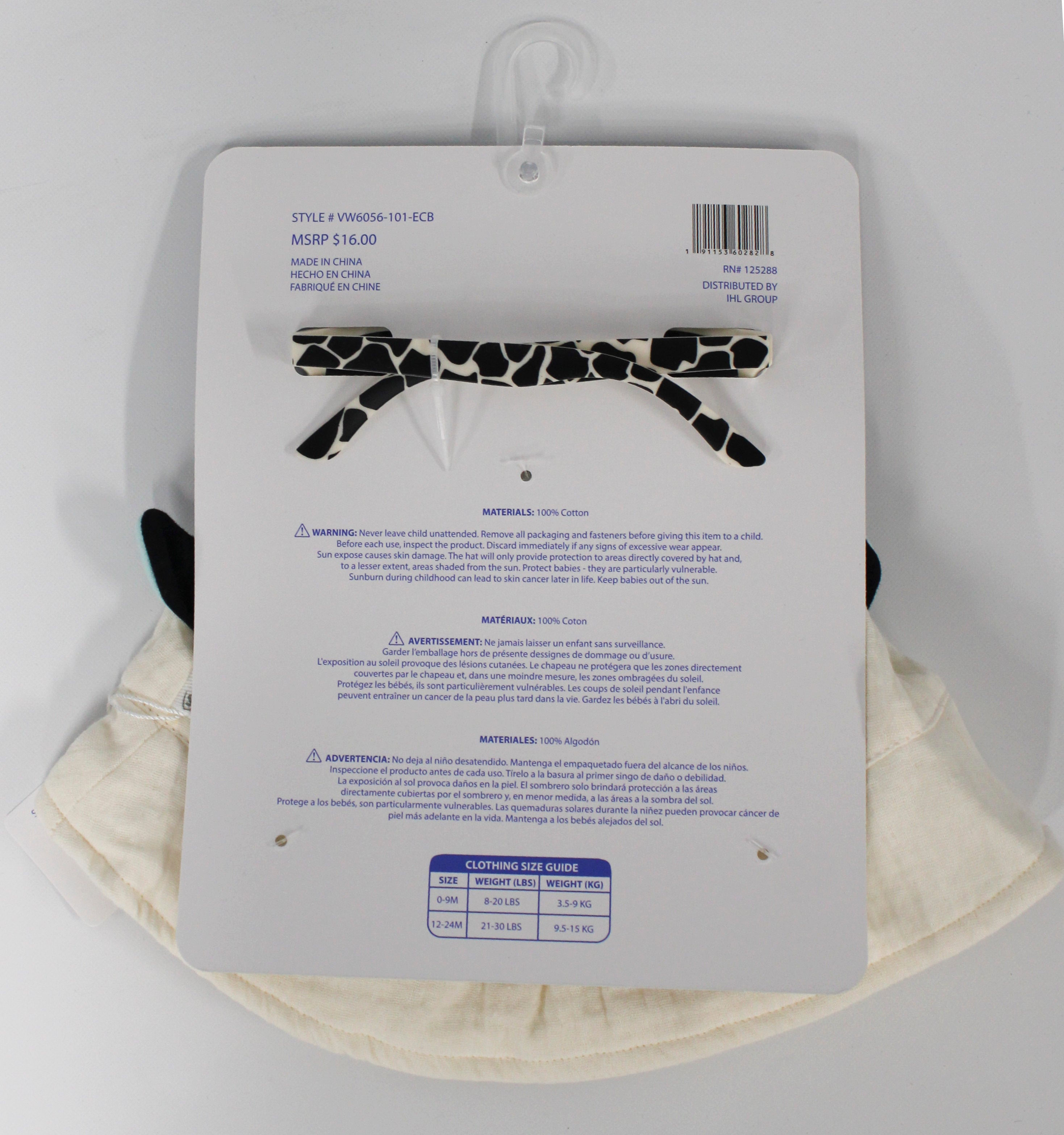 2pc Baby Set - Hat & Sunglasses White/Blue (2 Pieces)