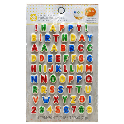 ICING DECORATIONS .95oz-LTTRS/NMBRS