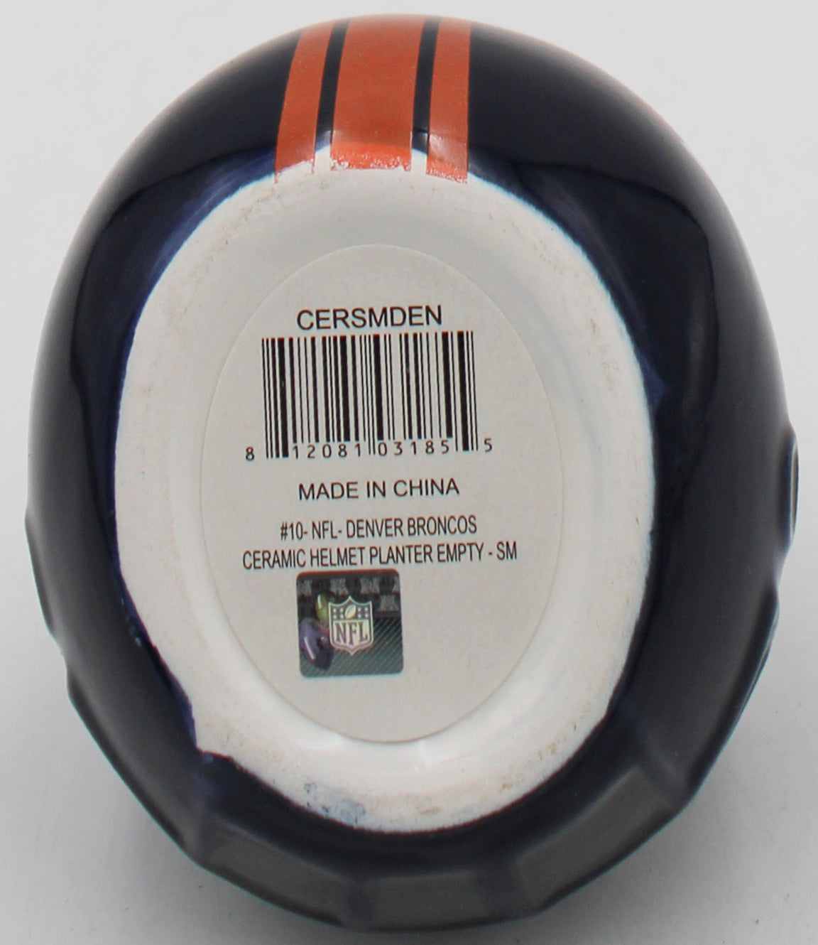 OFFICIALLY LICENCED DENVER BRONCOS SMALL CERAMIC HELMET