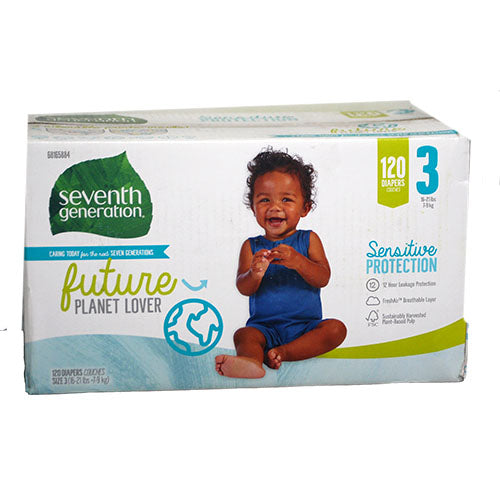 SEVENTH GENERATION DIAPER LARGE STG 3 120CT