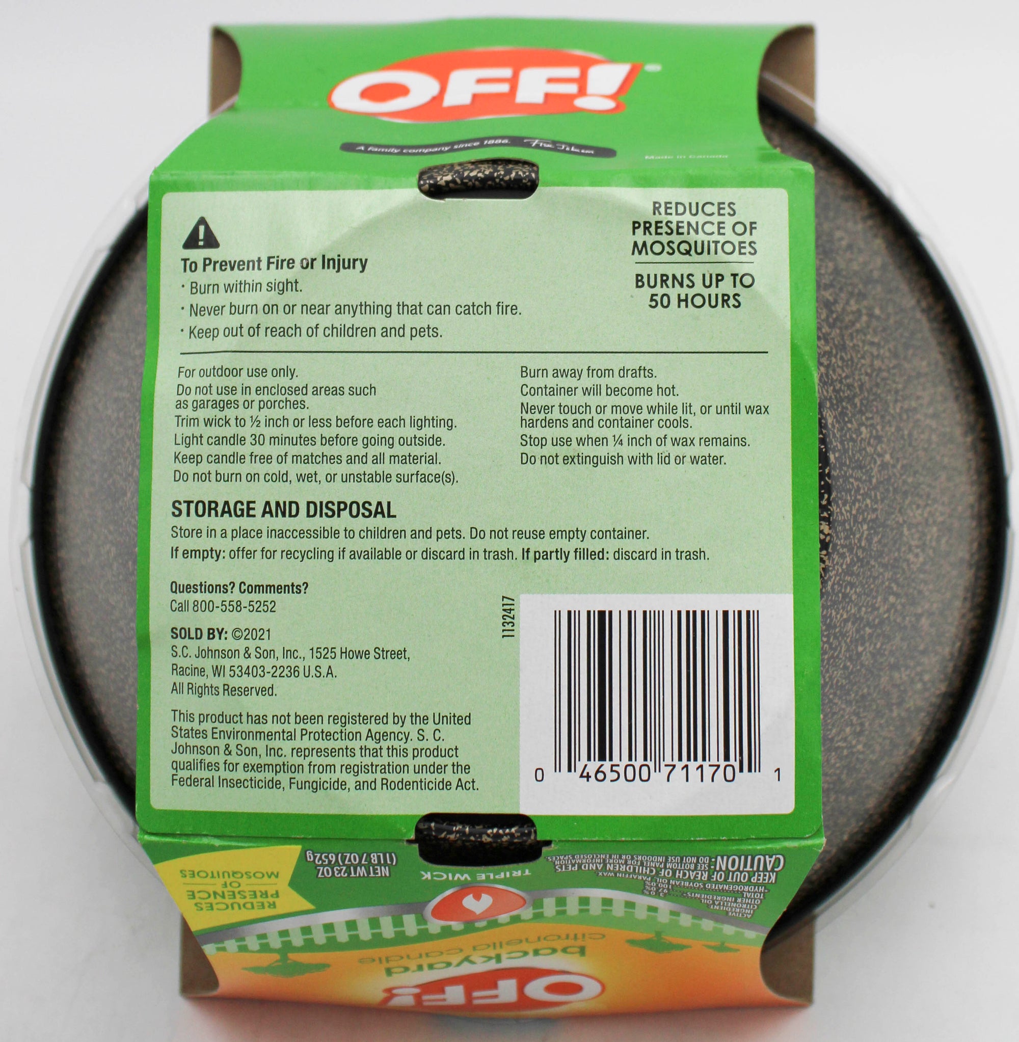 SP OFF! CITRONELLA BUCKET CANDLE 23oz