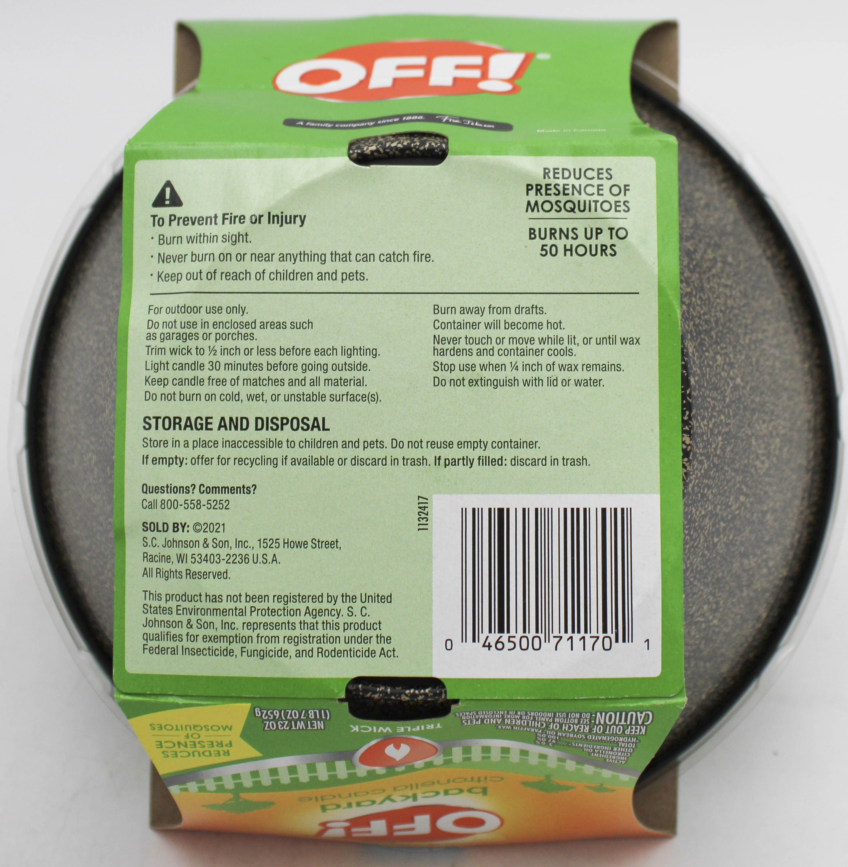 SP OFF! CITRONELLA BUCKET CANDLE 23oz
