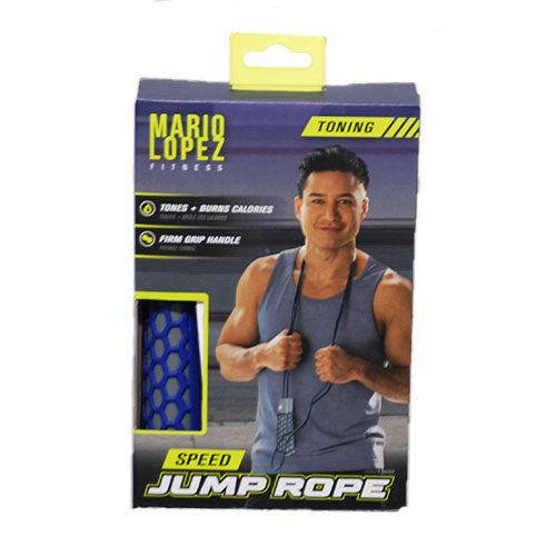 IWORLD MARIO LOPEZ FITNESS SPEED JUMP ROPE GRAY BLUE