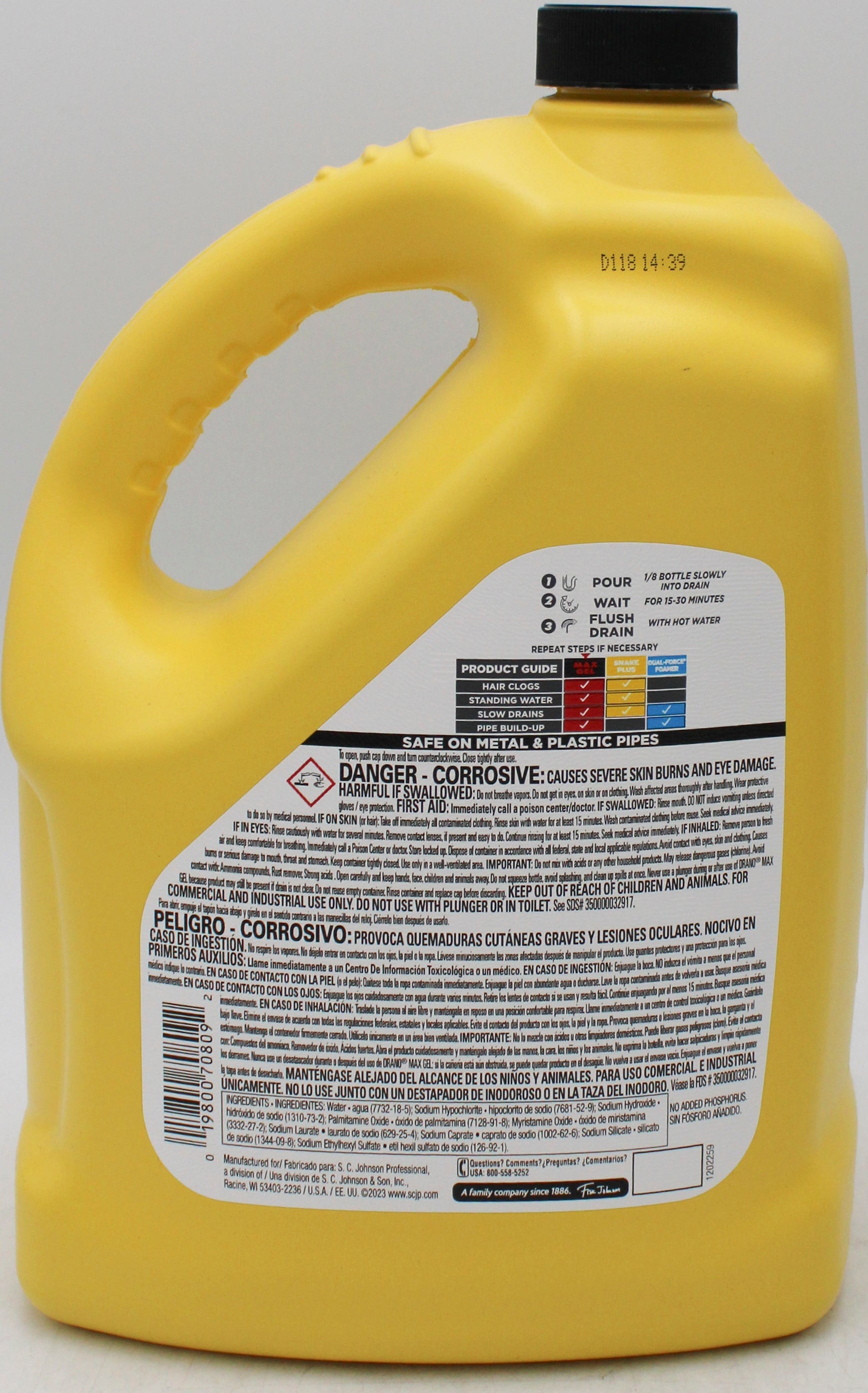 SP DRANO CLOG REMOVER 128oz-MAX GEL