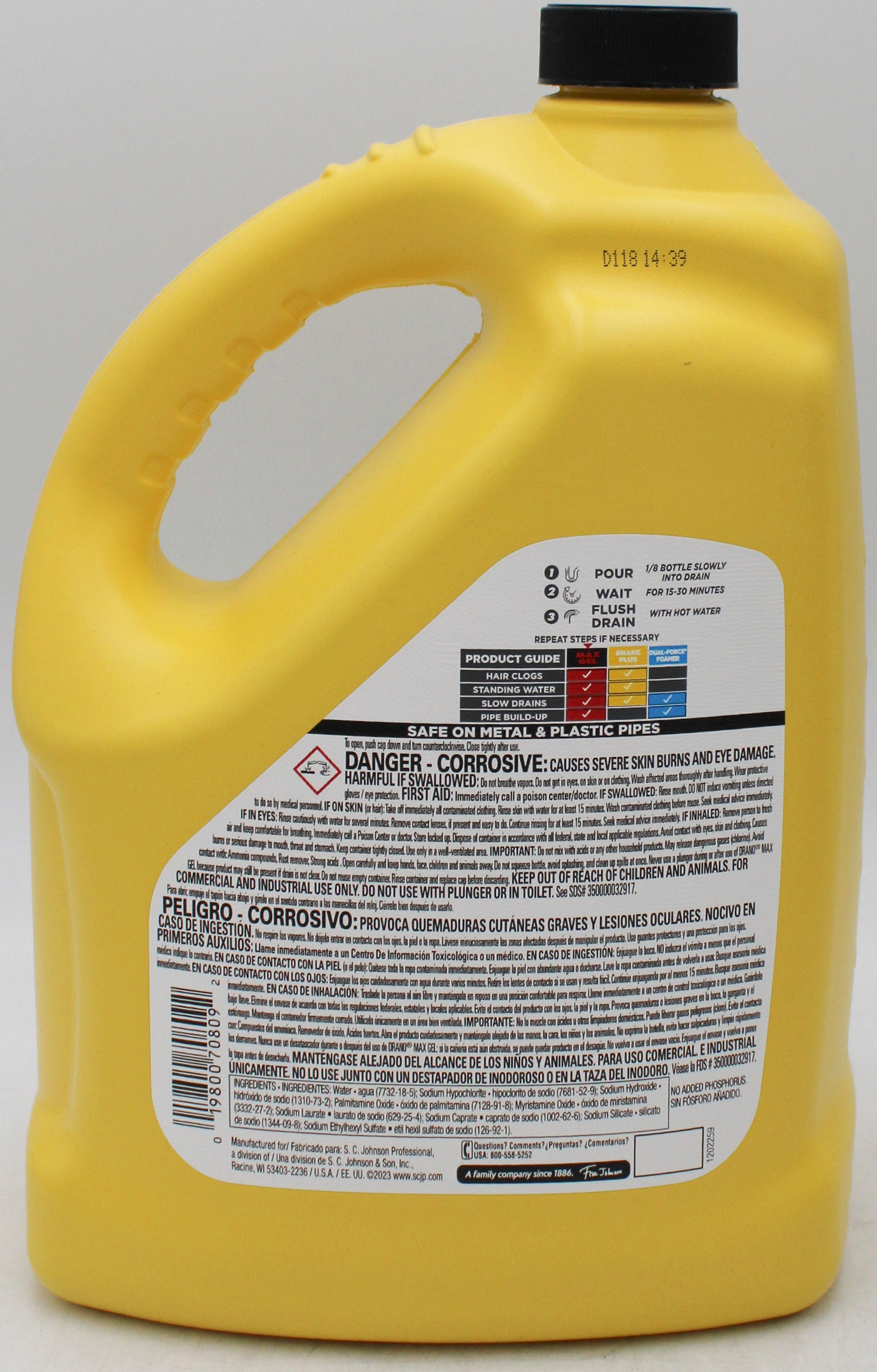 SP DRANO CLOG REMOVER 128oz-MAX GEL