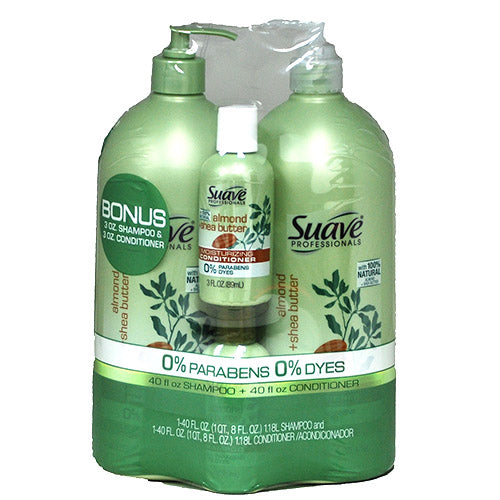 SUAVE SHAMP/CNDTNR 4PK-ALMOND DSPLY