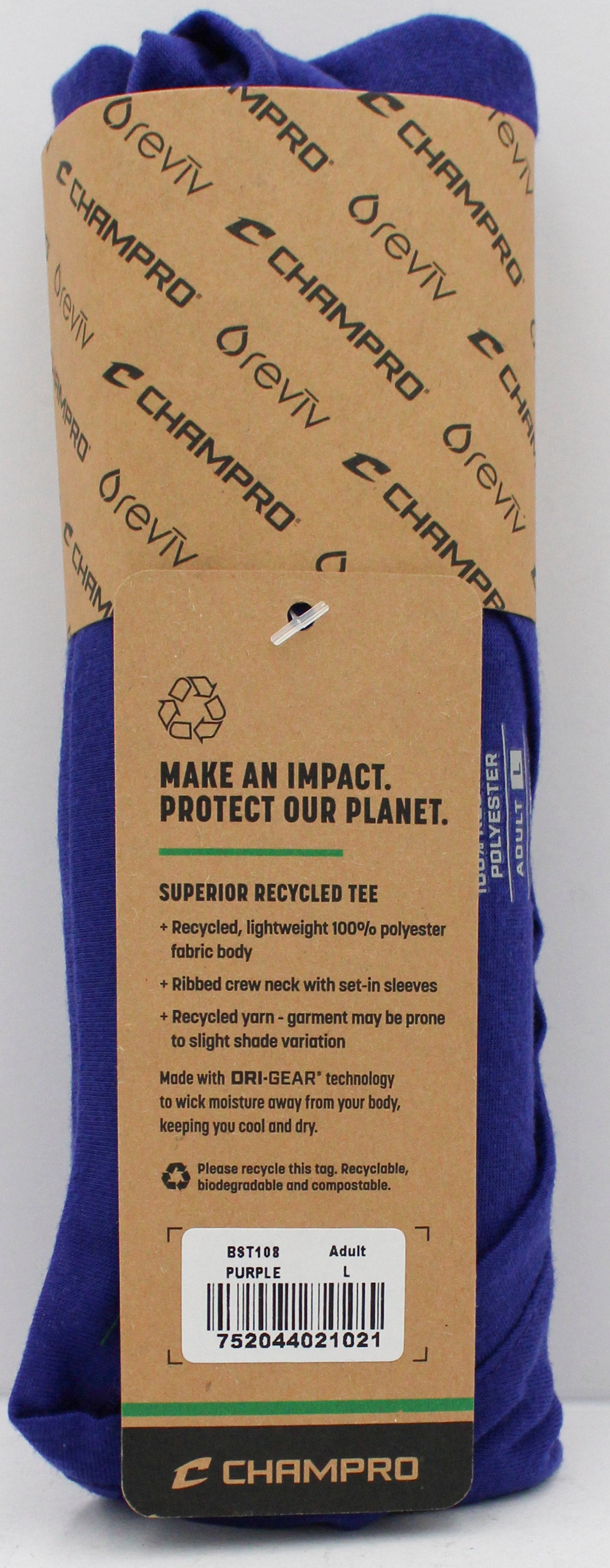 T-SHIRT - ADULT -PURPLE - L