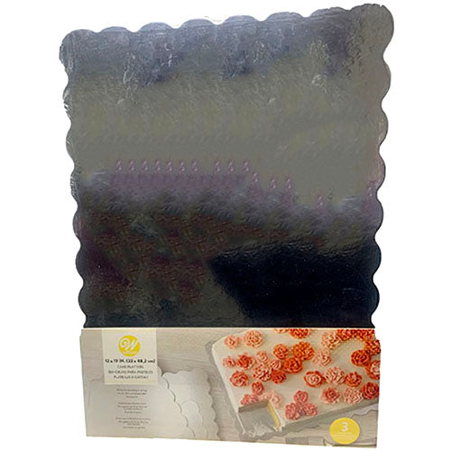 SP WLTN CAKE PLATTER 13x19"/3PK-SILVER.
