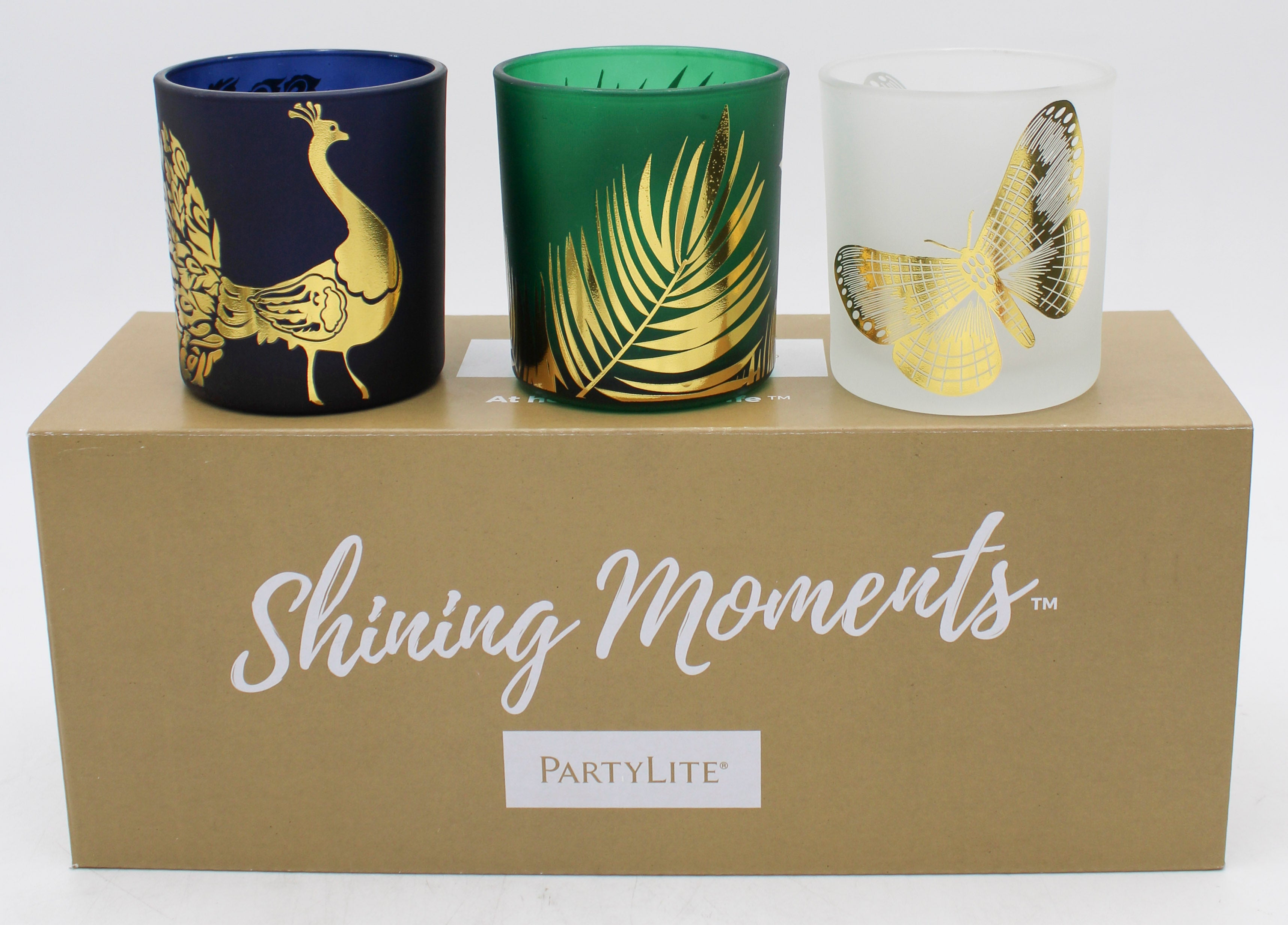 PARTYLITE EXOTIC GARDEN TEALIGHT HOLDER TRIO