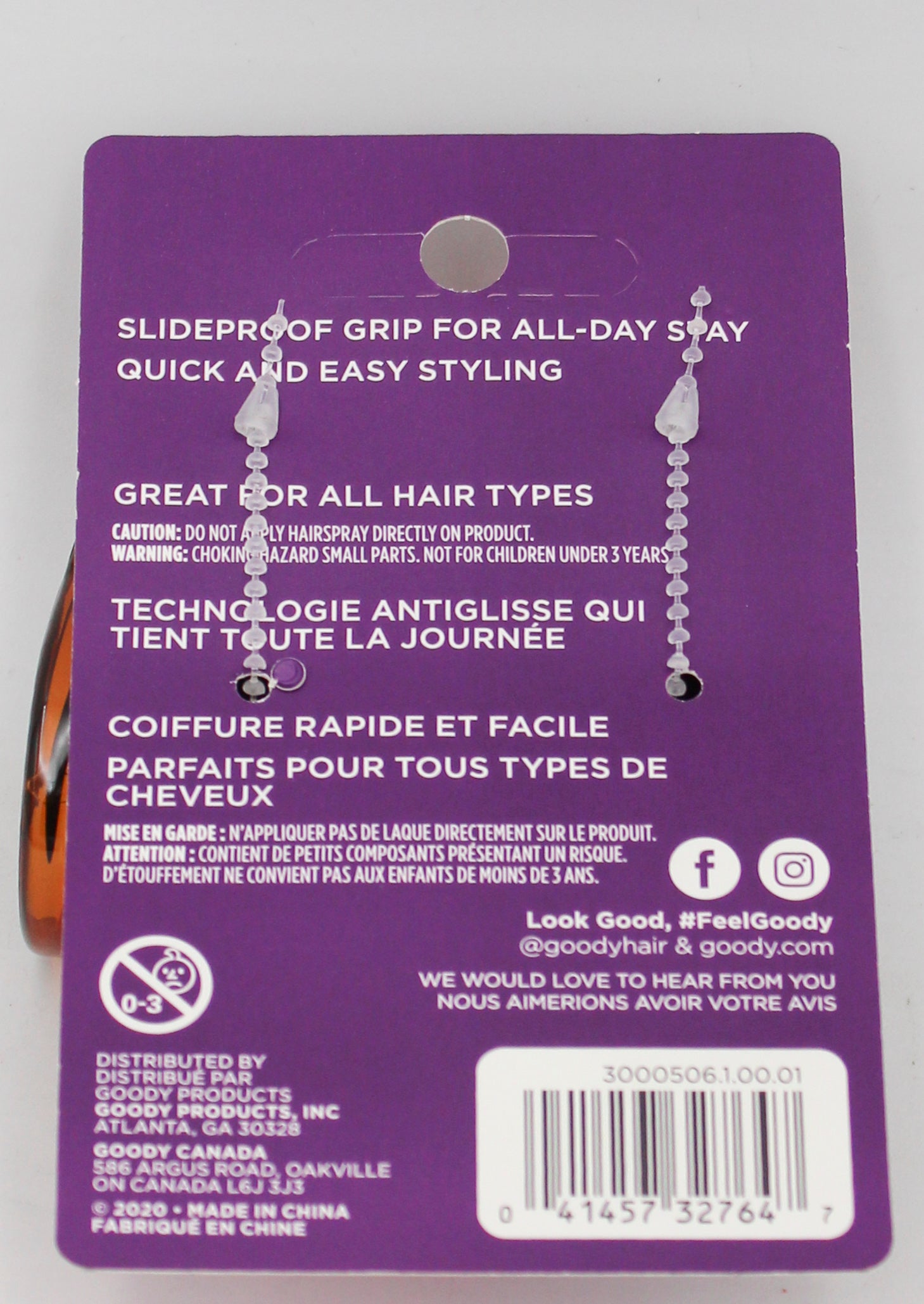 GOODY CLAW CLIPS HALF-2 CT NI