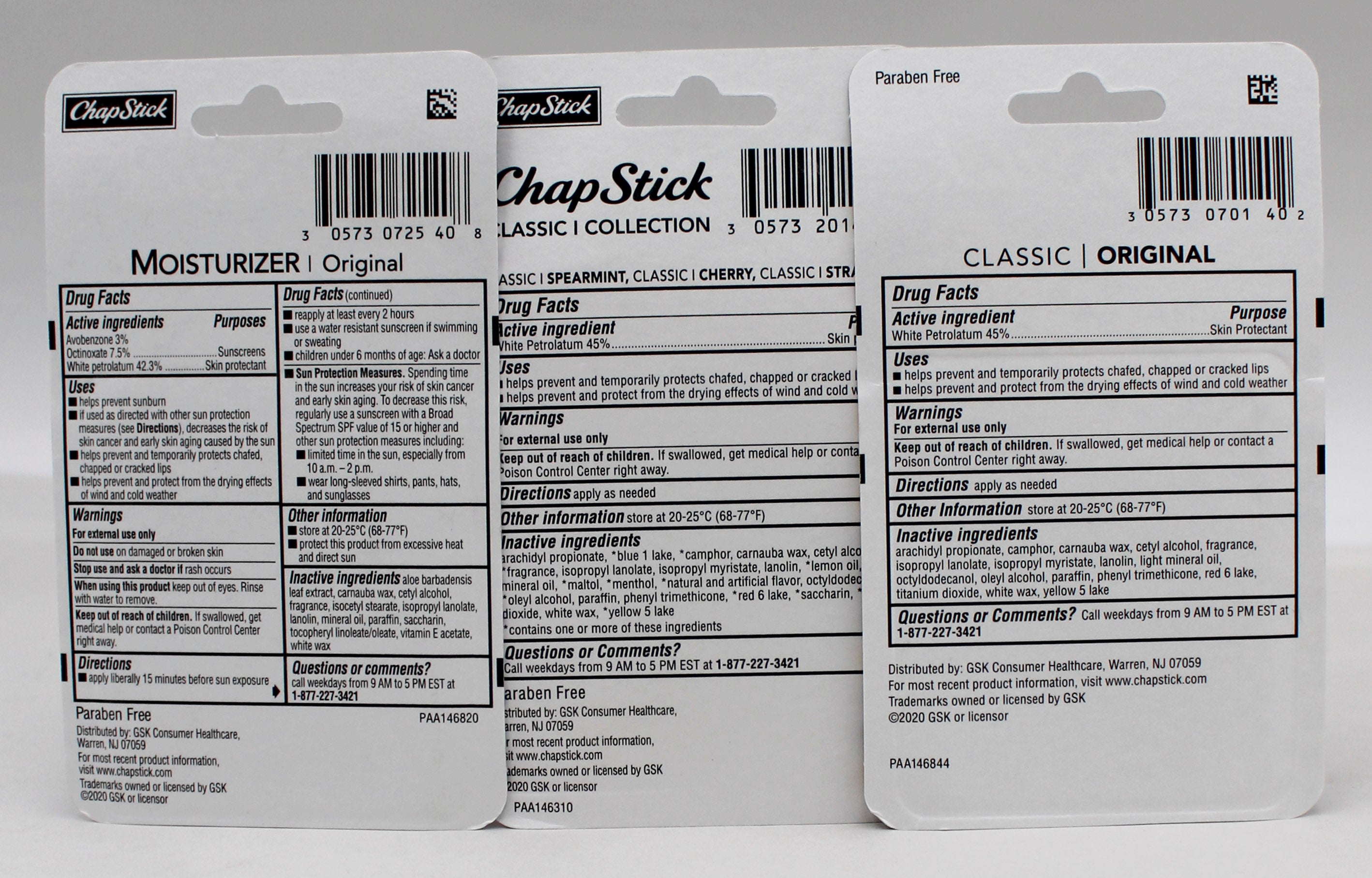 CHAPSTICK 3ct ASST DISPLAY .45oz 9/30/2027