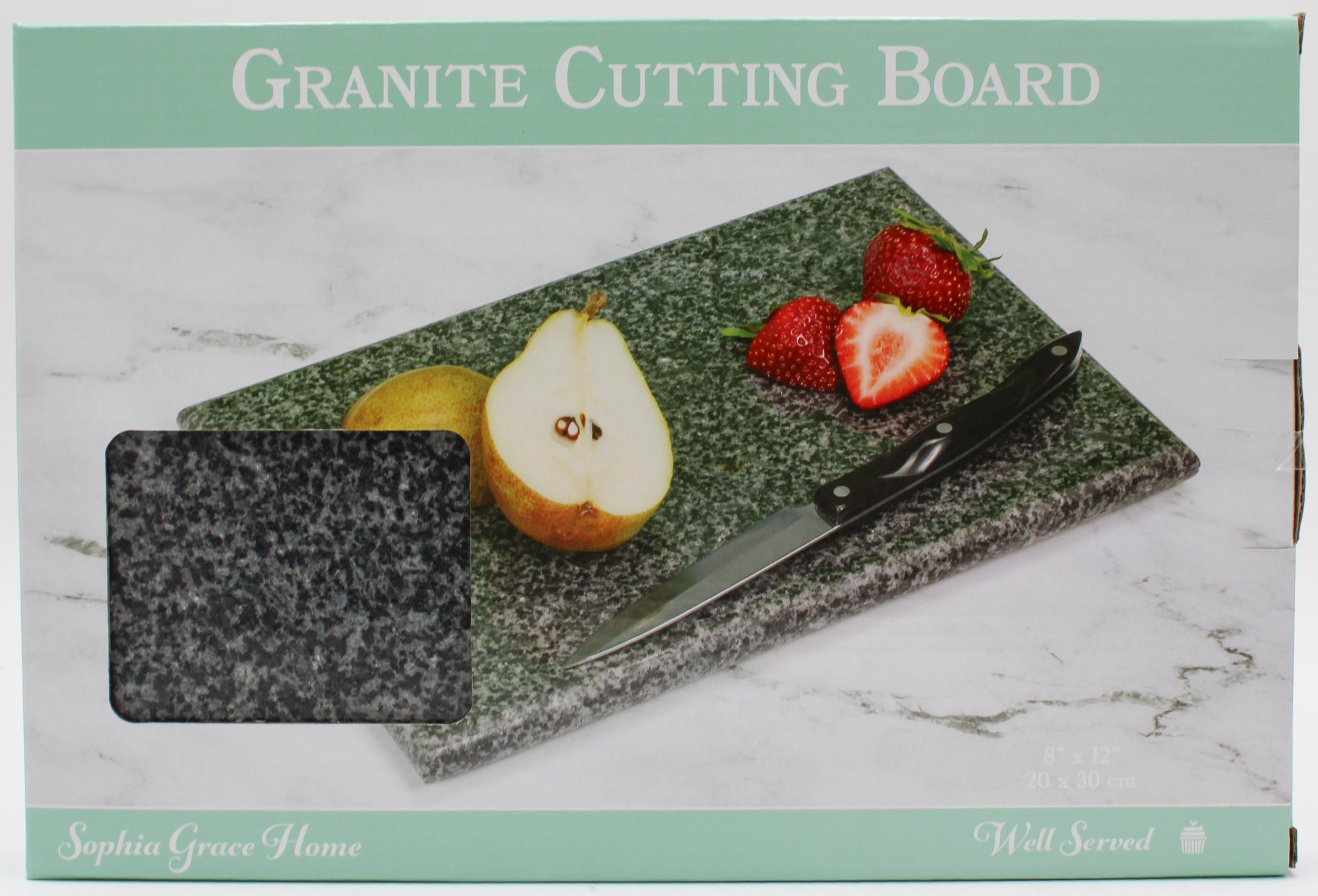 SOLID GRANITE CUTTING BOARD GRAY 8x12