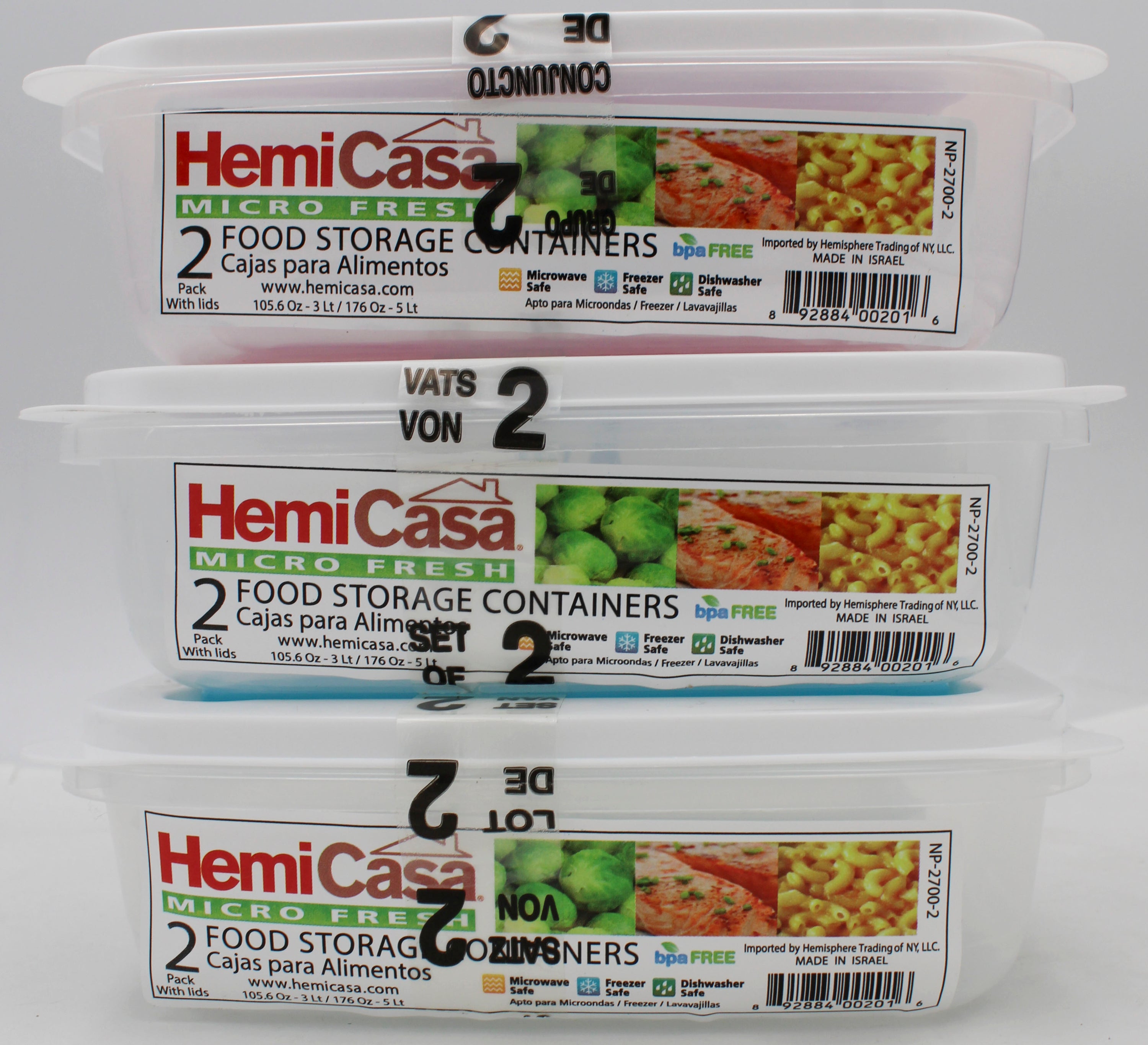 2ct CONTAINER SET - .9cup & 2.5cupz