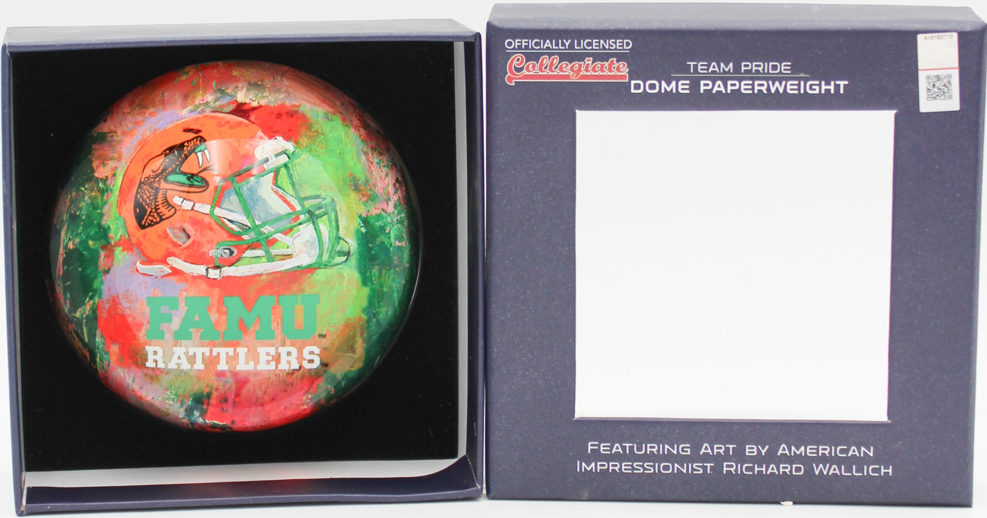 FLORIDA A&M RATTLERS GLASS DOME PAPERWEIGHT 4"