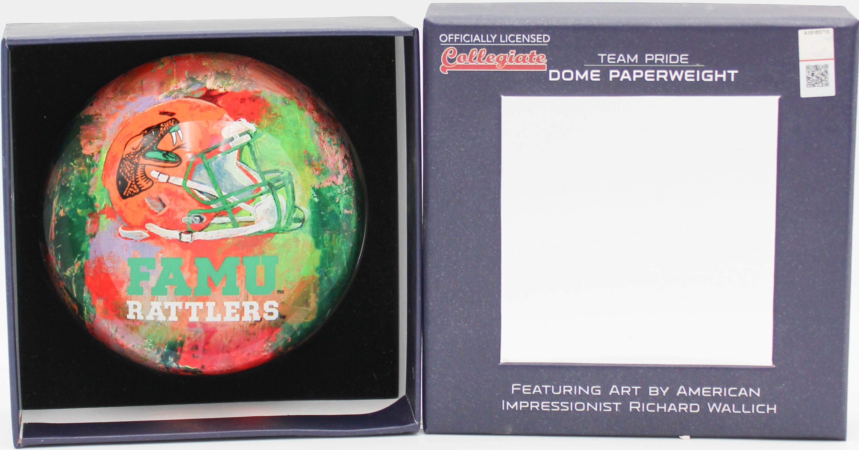 FLORIDA A&M RATTLERS GLASS DOME PAPERWEIGHT 4"