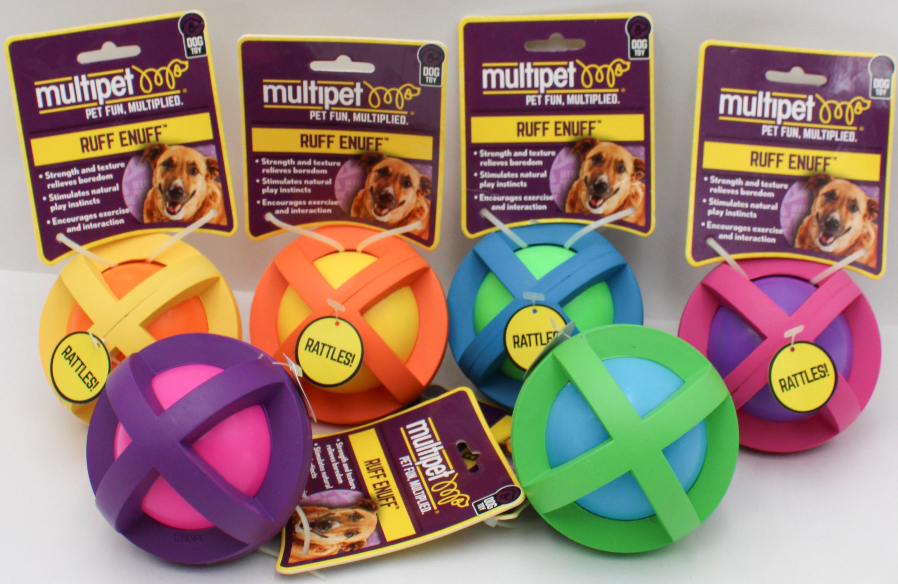 MULTIPET BOINGO BALL DOG TOY - 3.5"