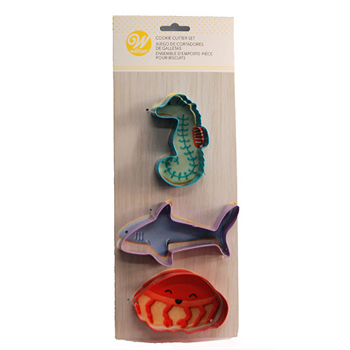 WILTON COOKIE CUTTER METAL SEA LIFE 3CT