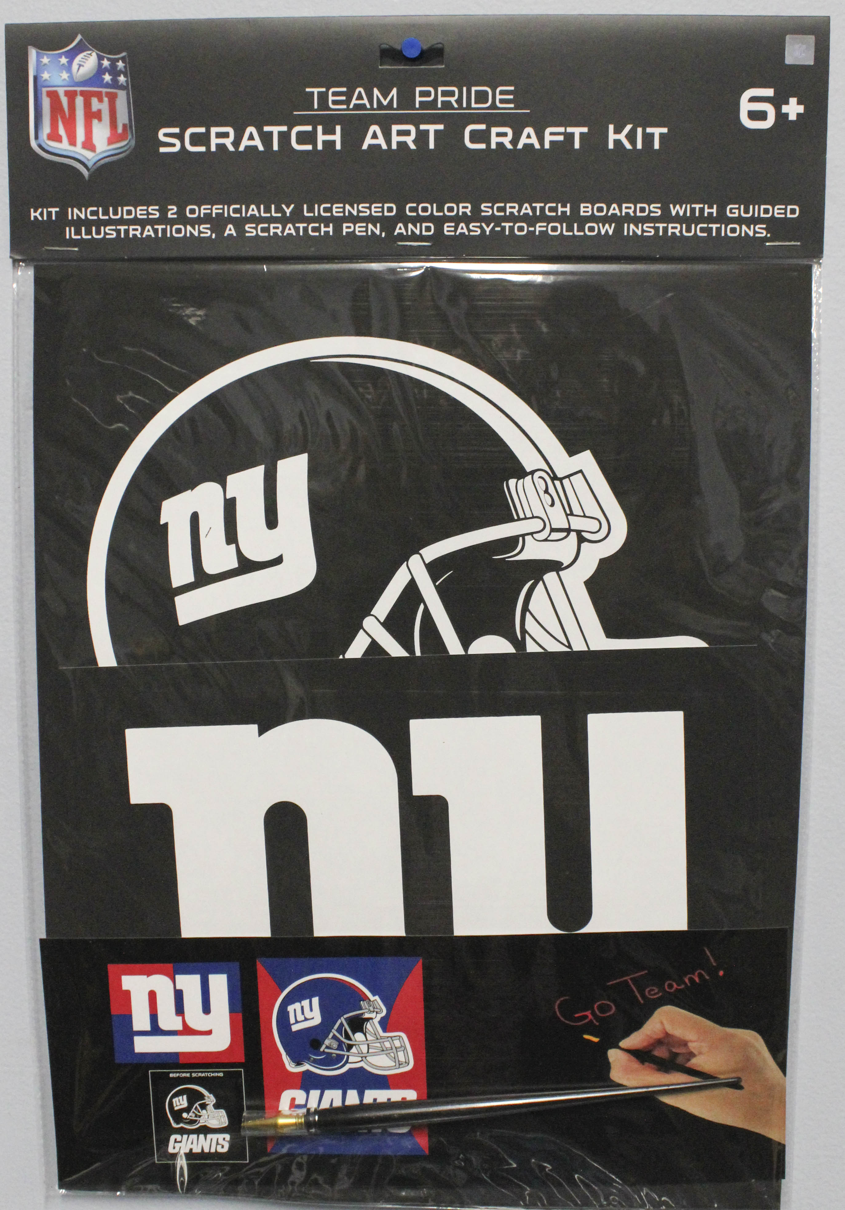 NEW YORK GIANTS SCRATCH ART CRAFT KIT